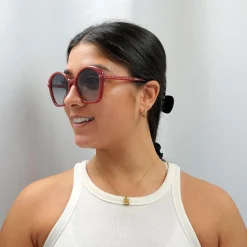 Chloe Square^Sunglasses CH0003S 003 Dark Orange Grey Gradient