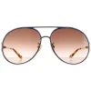 Chloe Aviator^Sunglasses CH0145S 003 Gold Blue Brown Gradient