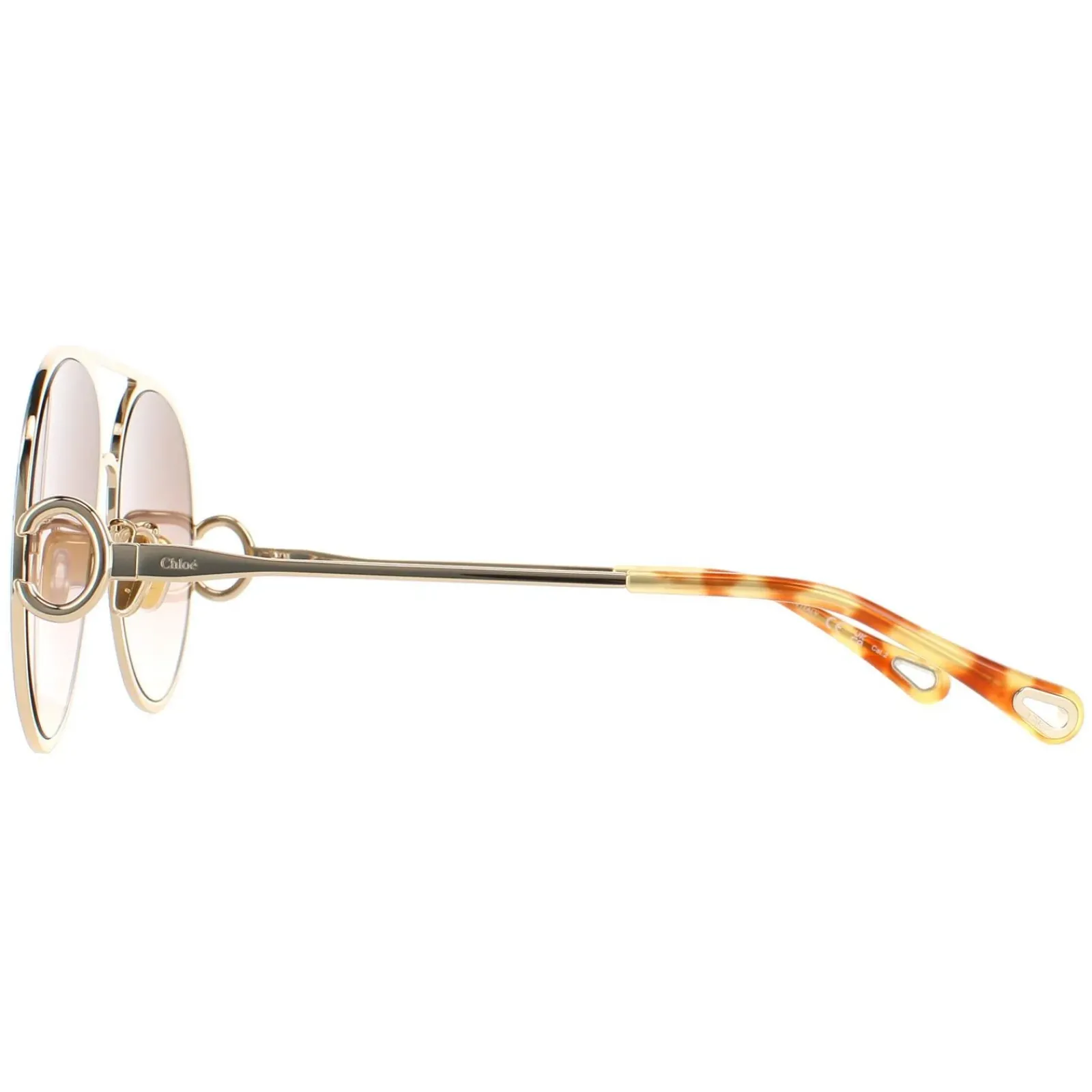 Chloe Aviator^Sunglasses CH0145S 003 Gold Blue Brown Gradient