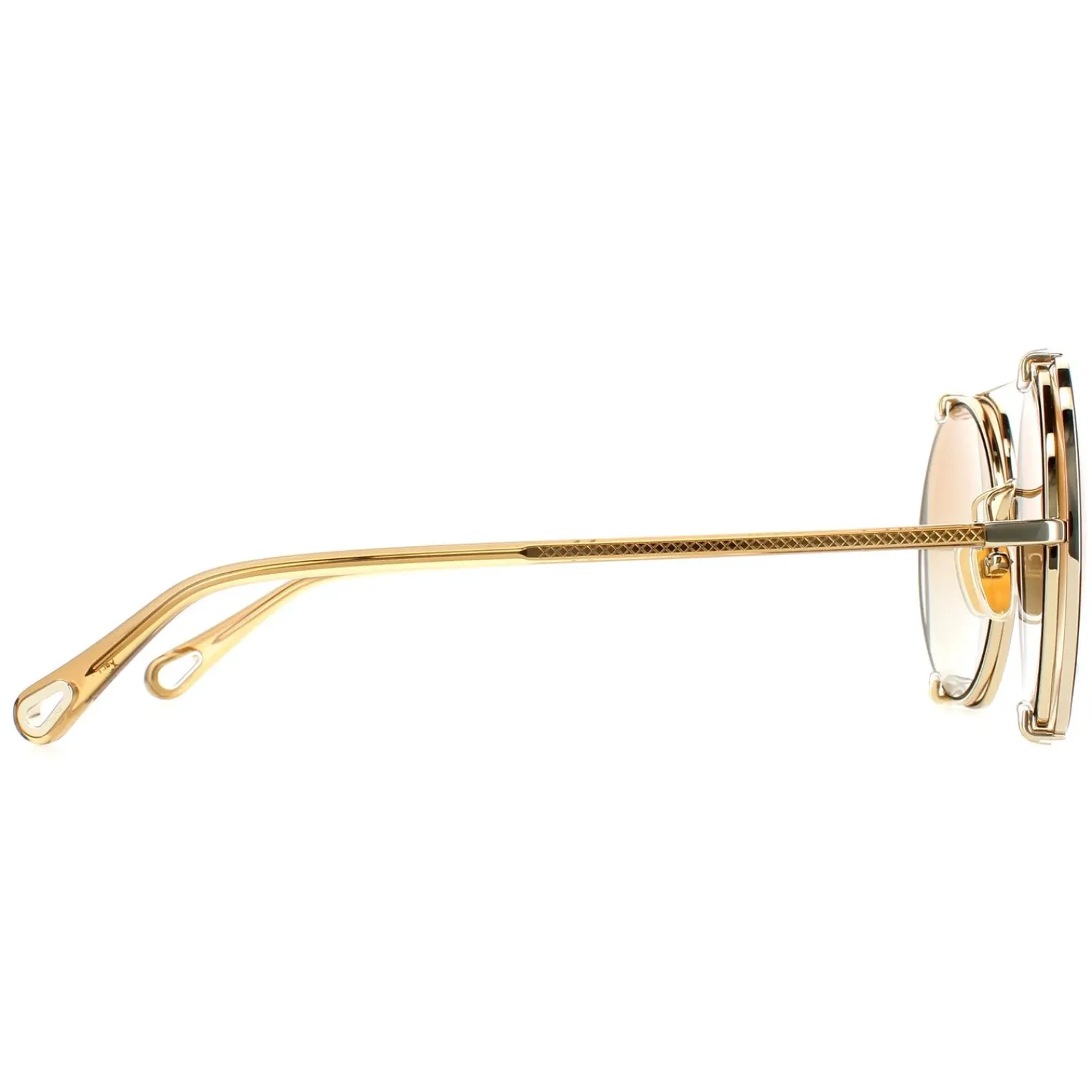 Chloe Aviator^Sunglasses CH0042S 003 Gold Orange Gradient