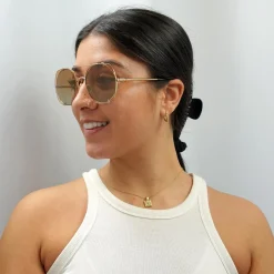 Chloe Aviator^Sunglasses CH0042S 003 Gold Orange Gradient