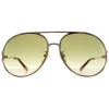 Chloe Aviator^Sunglasses CH0145S 002 Gold Havana Green Gradient