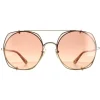 Chloe Aviator^Sunglasses CH0042S 004 Gold Brown Gradient