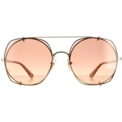 Chloe Aviator^Sunglasses CH0042S 004 Gold Brown Gradient