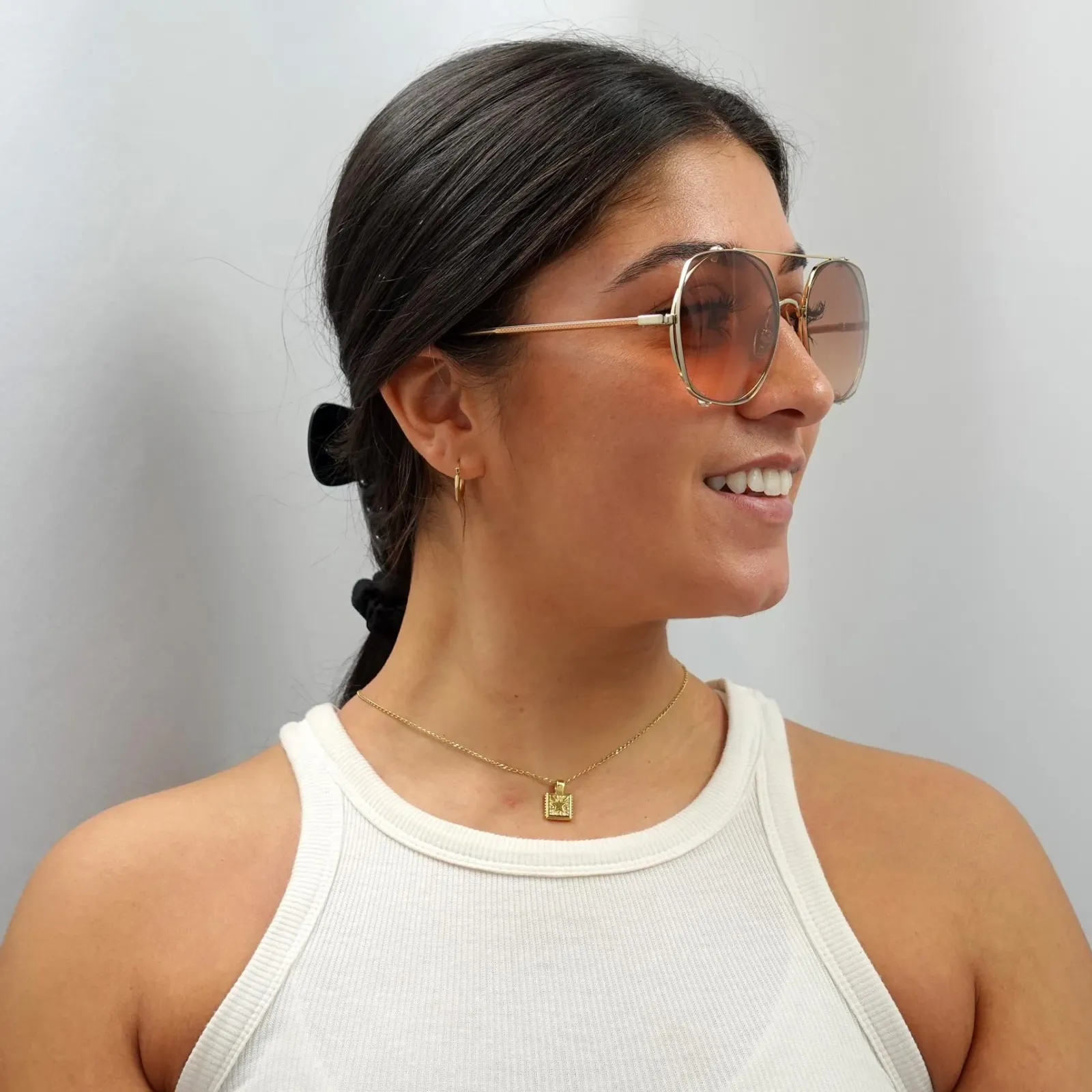 Chloe Aviator^Sunglasses CH0042S 004 Gold Brown Gradient