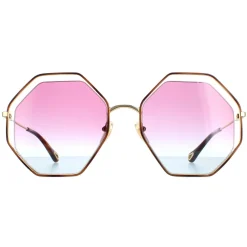Chloe Square^Sunglasses CH0046S 003 Havana Gold Violet Blue Gradient
