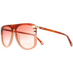 Chloe Aviator^Sunglasses CH0104S 006 Shiny Blonde Havana Orange Gradient