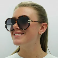 Chloe Square^Sunglasses CH0105S 004 Tortoise Grey Gradient