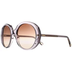 Chloe Oval^Sunglasses CH0007S 003 Transparent Grey Brown Gradient