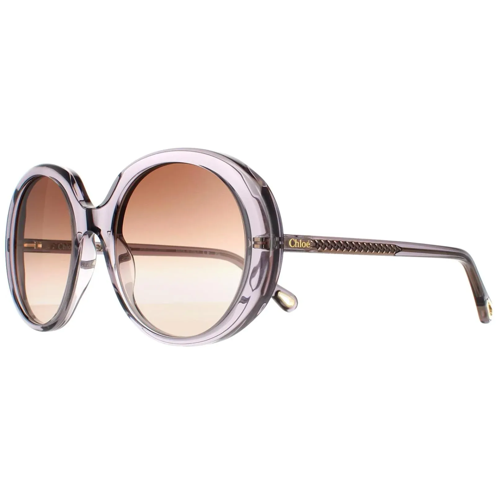 Chloe Oval^Sunglasses CH0007S 003 Transparent Grey Brown Gradient