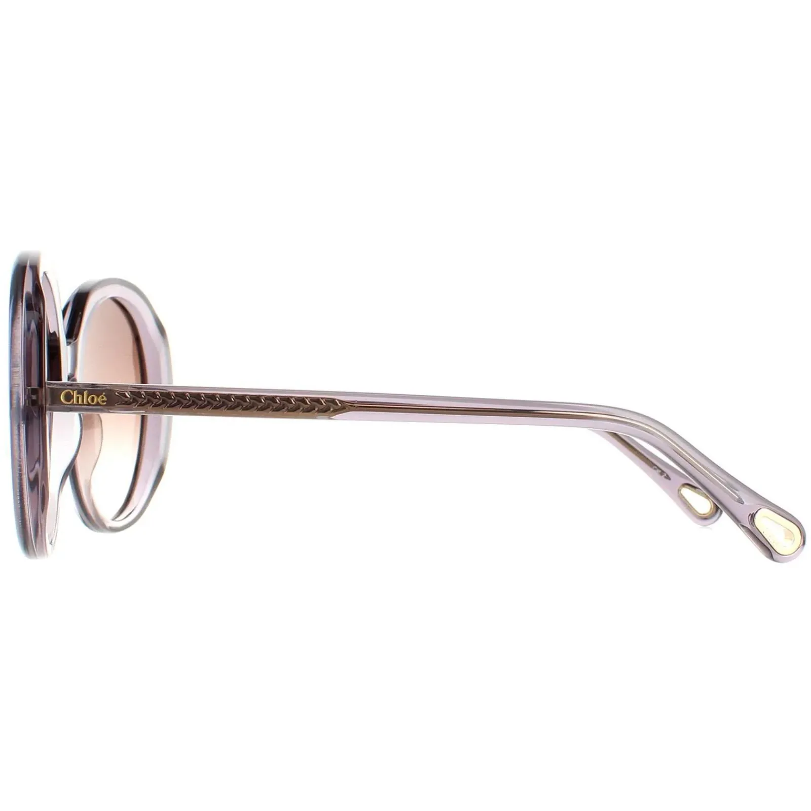 Chloe Oval^Sunglasses CH0007S 003 Transparent Grey Brown Gradient