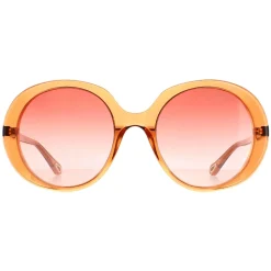 Chloe Oval^Sunglasses CH0007S 001 Transparent Dark Orange Orange Gradient
