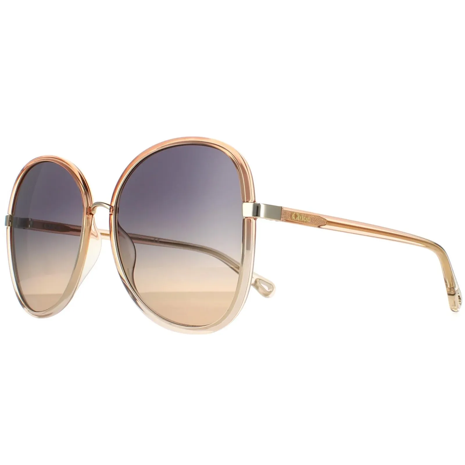 Chloe Butterfly^Sunglasses CH0030S Franky 004 Orange Crystal Blue Gradient