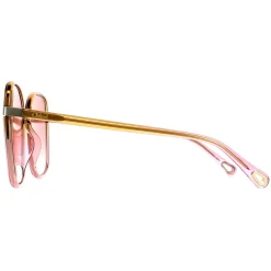Chloe Square^Sunglasses CH0031S Franky 002 Yellow to Pink Crystal Fade and Go
