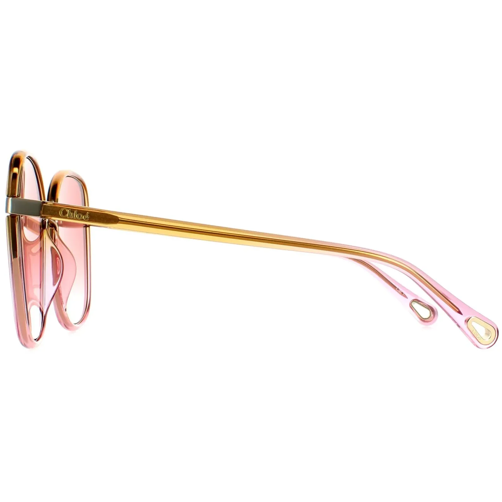 Chloe Square^Sunglasses CH0031S Franky 002 Yellow to Pink Crystal Fade and Go