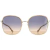 Chloe Square^Sunglasses CH0031S Franky 004 Orange Crystal Fade and Gold Blue