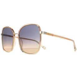 Chloe Square^Sunglasses CH0031S Franky 004 Orange Crystal Fade and Gold Blue