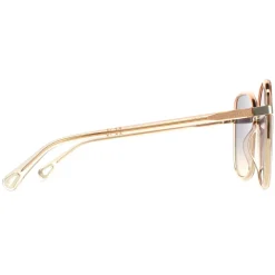 Chloe Square^Sunglasses CH0031S Franky 004 Orange Crystal Fade and Gold Blue