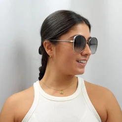 Chloe Butterfly^Sunglasses CH0030S Franky 001 Grey to Brown Crystal Fade and Gol