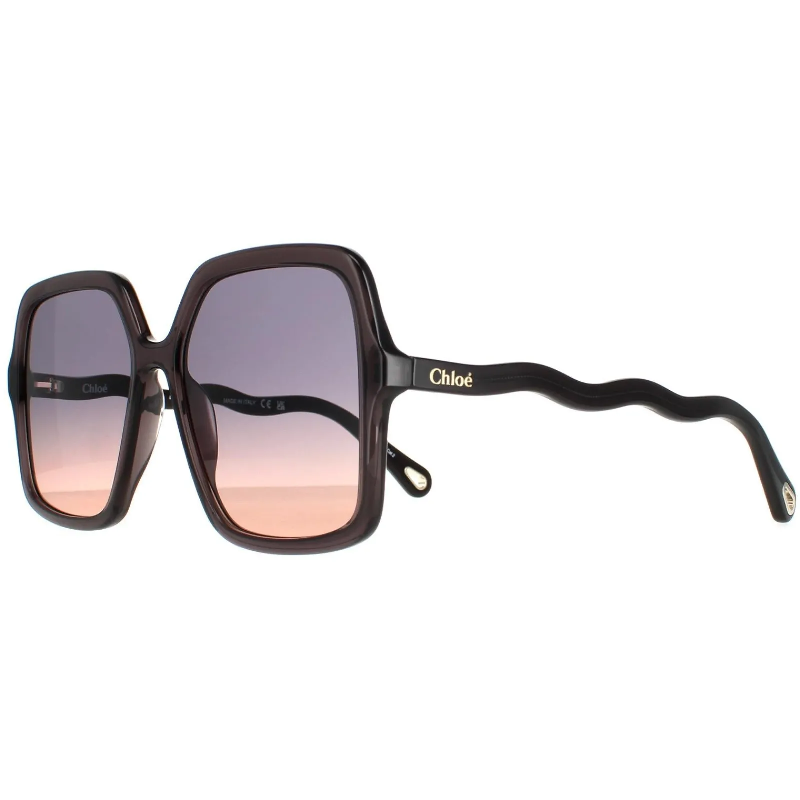 Chloe Square^Sunglasses CH0086S Zelie 001 Grey Blue Gradient
