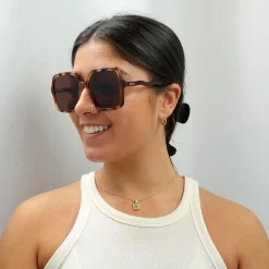 Chloe Square^Sunglasses CH0086S Zelie 005 Havana Brown