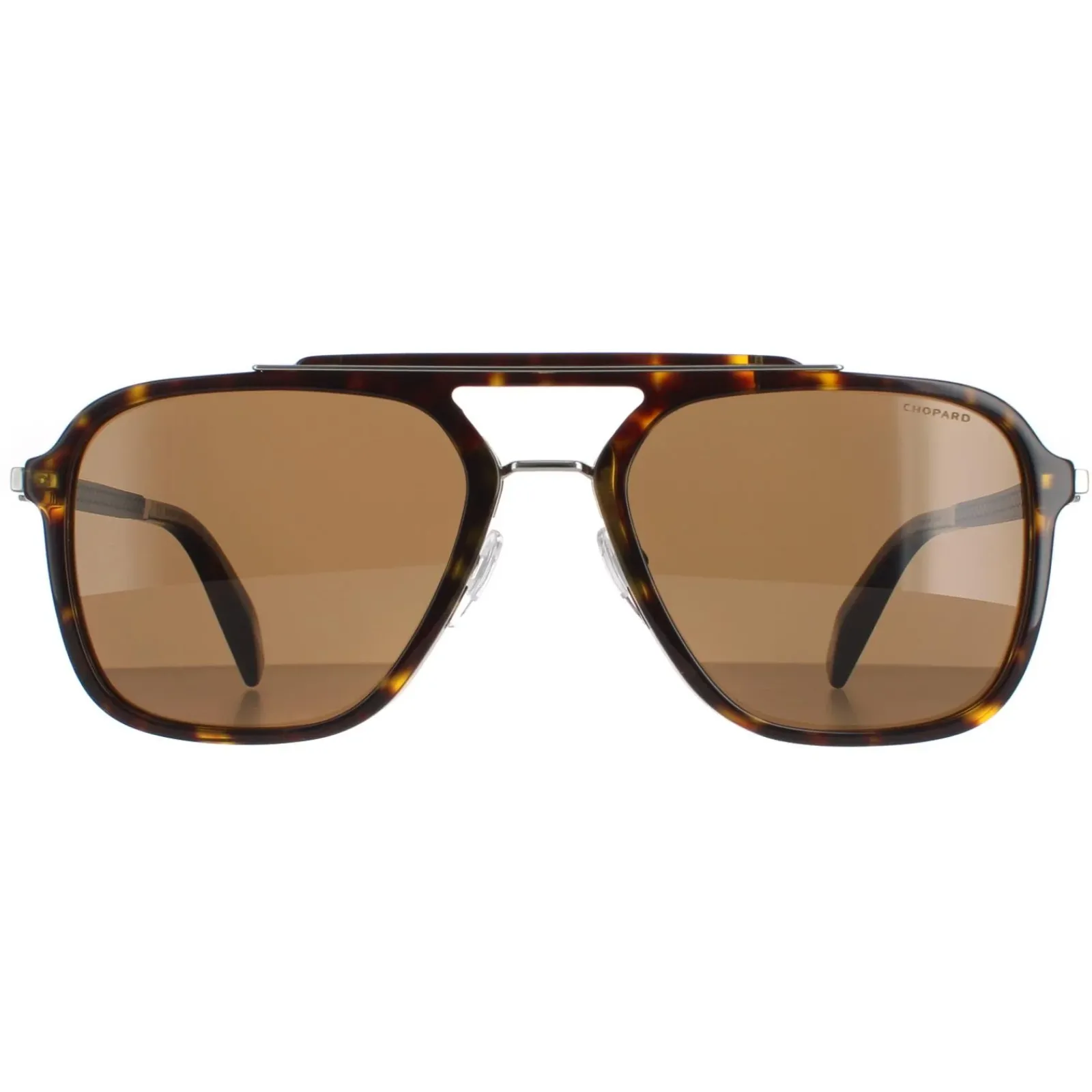 Chopard Polarised|Rectangle^Sunglasses SCH291 722P Shiny Dark Havana Brown Polarised