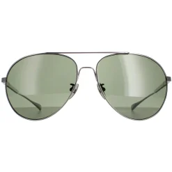 Chopard Polarised|Aviator^Sunglasses SCHD57M 568P Titanium Gunmetal Grey Green Polarized