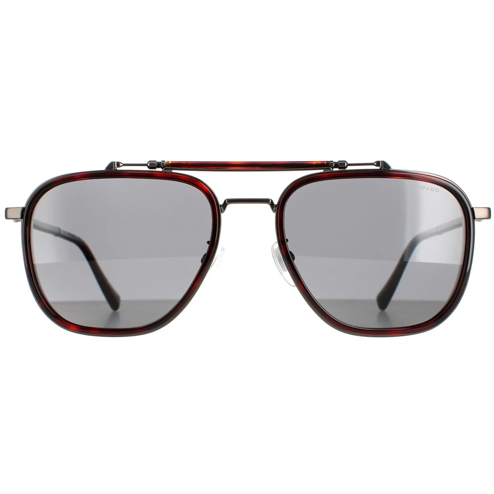 Chopard Polarised^Sunglasses SCHF25 777P Brown Honey Havana Smoke Smoke Polarise