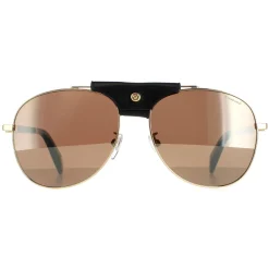 Chopard Aviator^Sunglasses SCHF22 300Z Shiny Rose Gold Brown Silver Mirror Pol