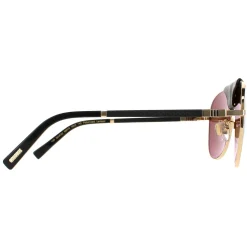 Chopard Aviator^Sunglasses SCHF22 300Z Shiny Rose Gold Brown Silver Mirror Pol