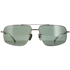 Chopard Polarised|Aviator^Sunglasses SCHF21M 568P Total Shiny Gunmetal Grey Green Polari