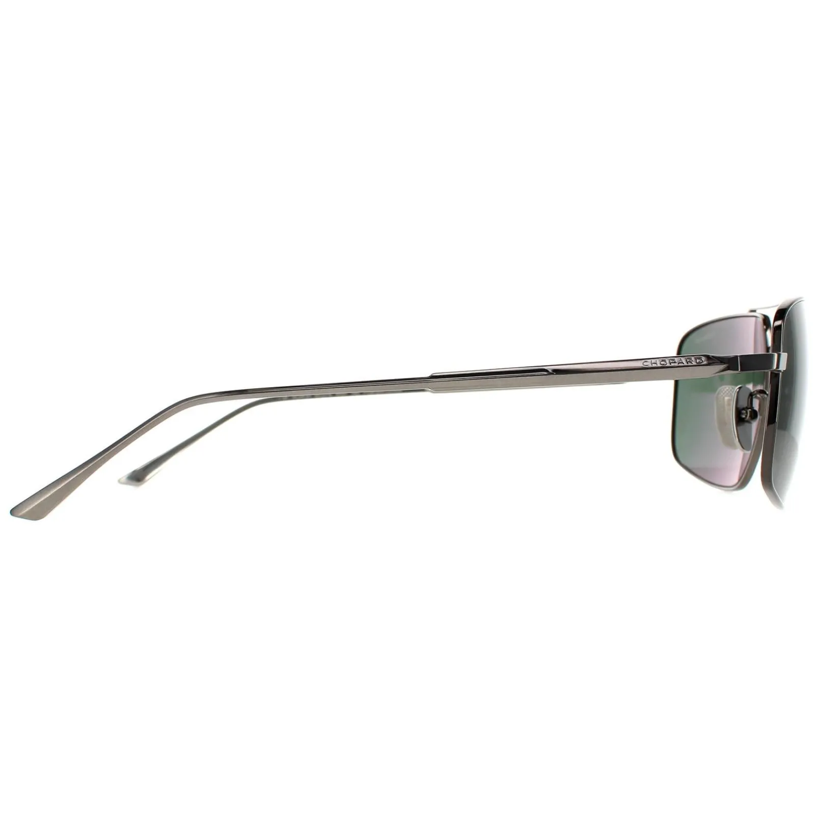 Chopard Polarised|Aviator^Sunglasses SCHF21M 568P Total Shiny Gunmetal Grey Green Polari