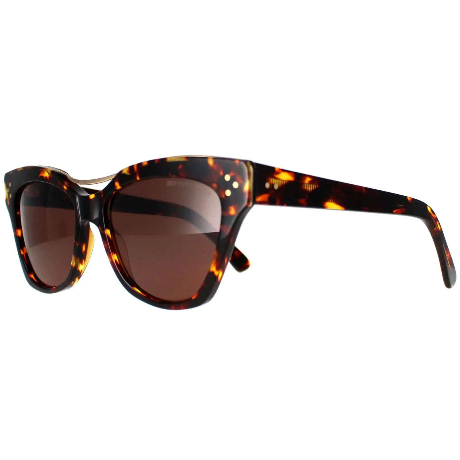Cutler and Gross Cat-Eye^Sunglasses 1283 002 Gold Tortoiseshell Brown