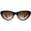 Cutler and Gross Cat-Eye^Sunglasses 1321 004 Black Yellow Brown Gradient