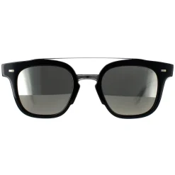 Cutler and Gross Round^Sunglasses 1297 001 Silver Black Crystal Grey