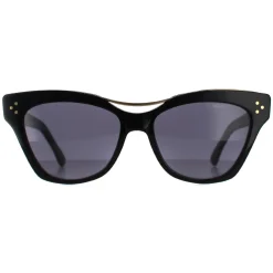 Cutler and Gross Cat-Eye^Sunglasses 1283 001 Gold Black Tortoiseshell Blue Gre