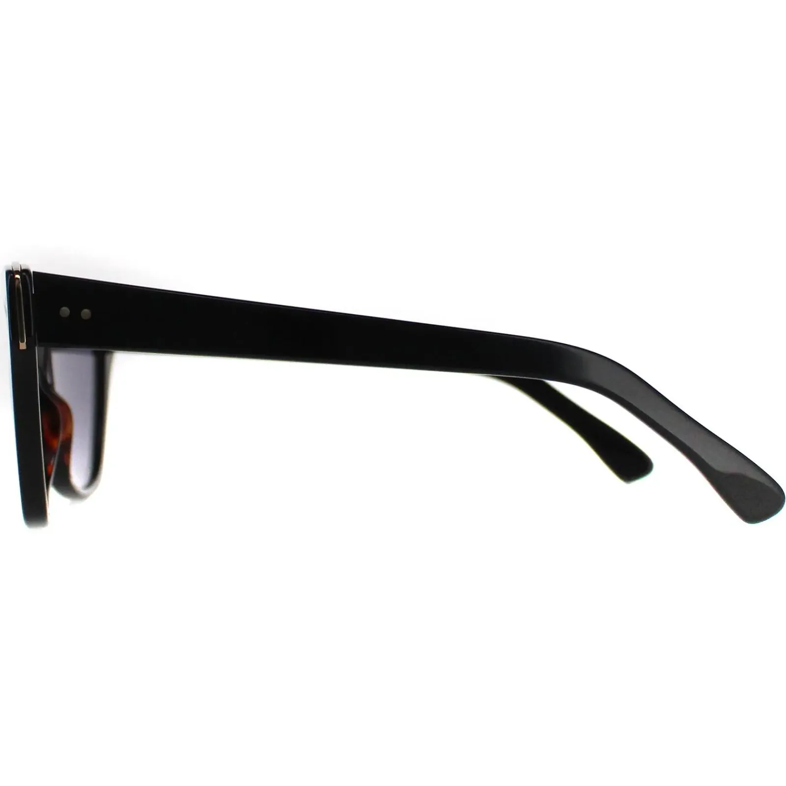 Cutler and Gross Cat-Eye^Sunglasses 1283 001 Gold Black Tortoiseshell Blue Gre