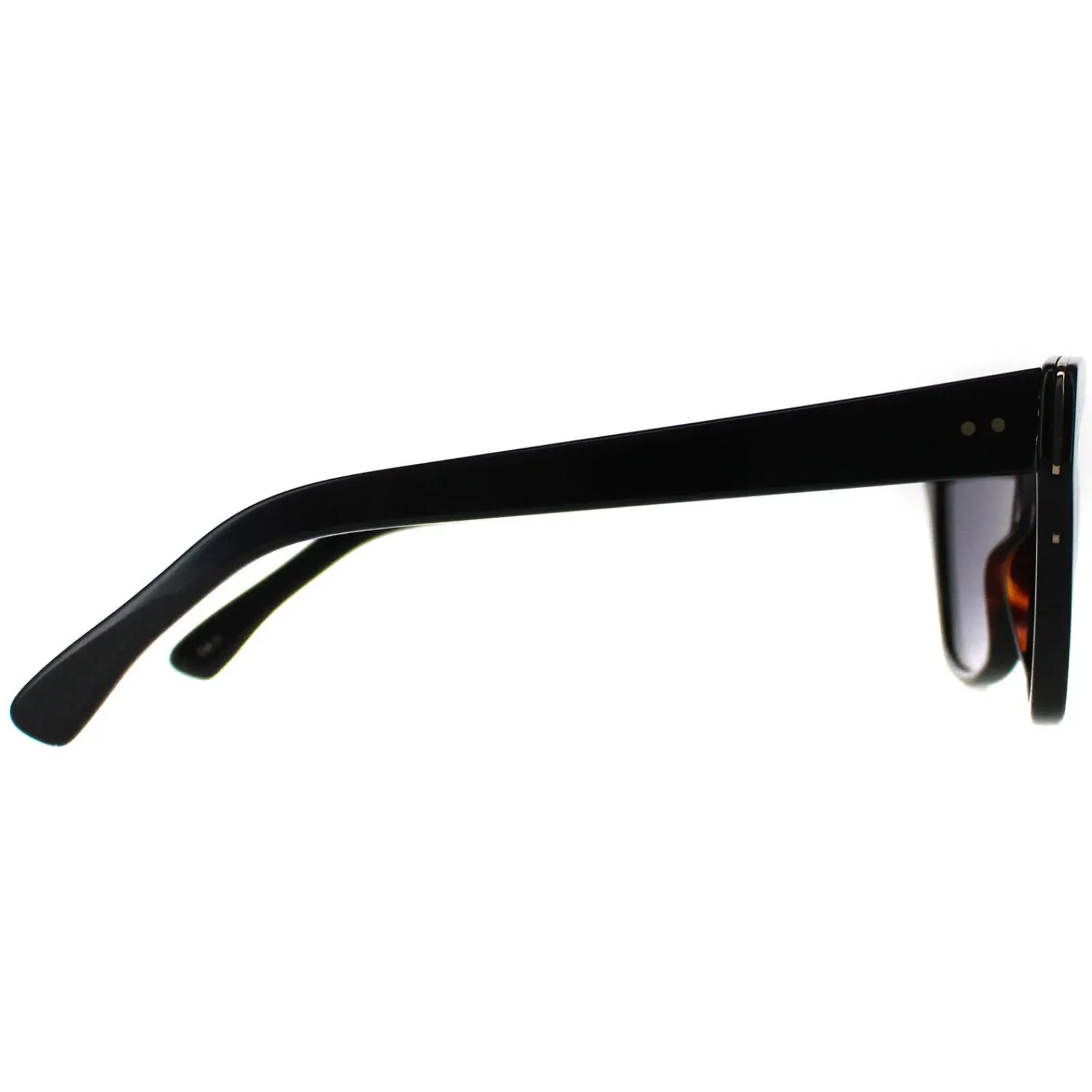 Cutler and Gross Cat-Eye^Sunglasses 1283 001 Gold Black Tortoiseshell Blue Gre