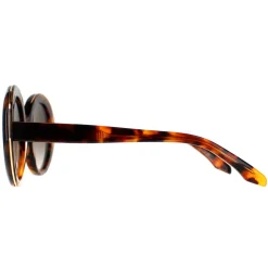 Cutler and Gross Oval^Sunglasses 1327 002 Yellow Tortoiseshell Brown