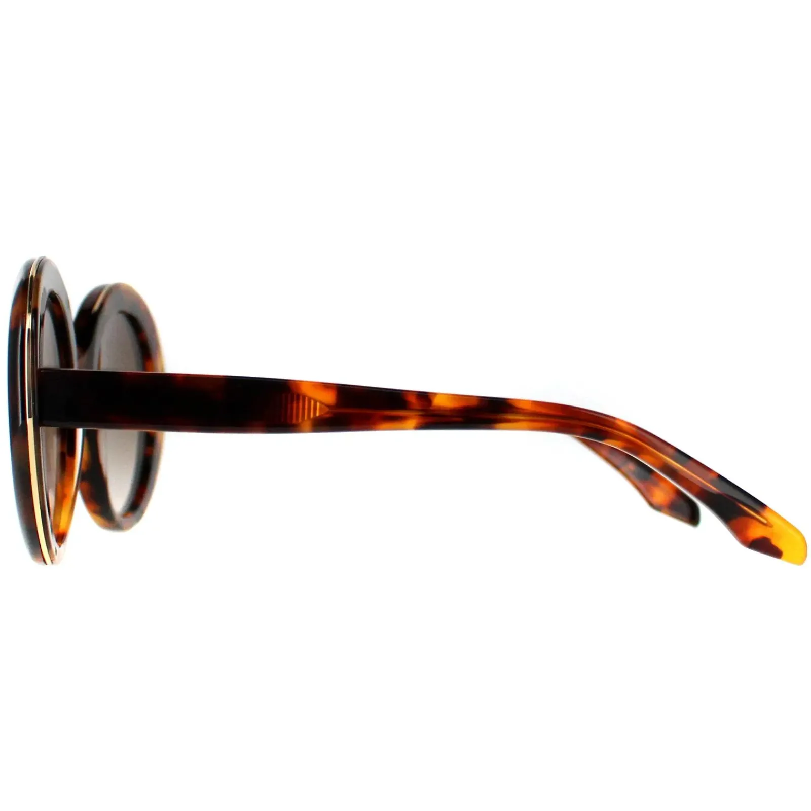 Cutler and Gross Oval^Sunglasses 1327 002 Yellow Tortoiseshell Brown