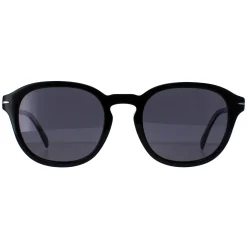 David Beckham Round^Sunglasses DB1011/F/S 807 M9 Black Grey Polarized