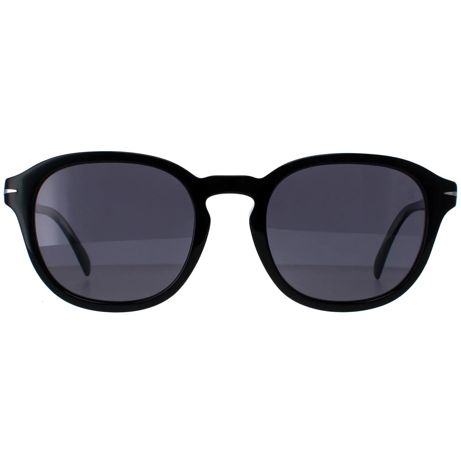 David Beckham Round^Sunglasses DB1011/F/S 807 M9 Black Grey Polarized