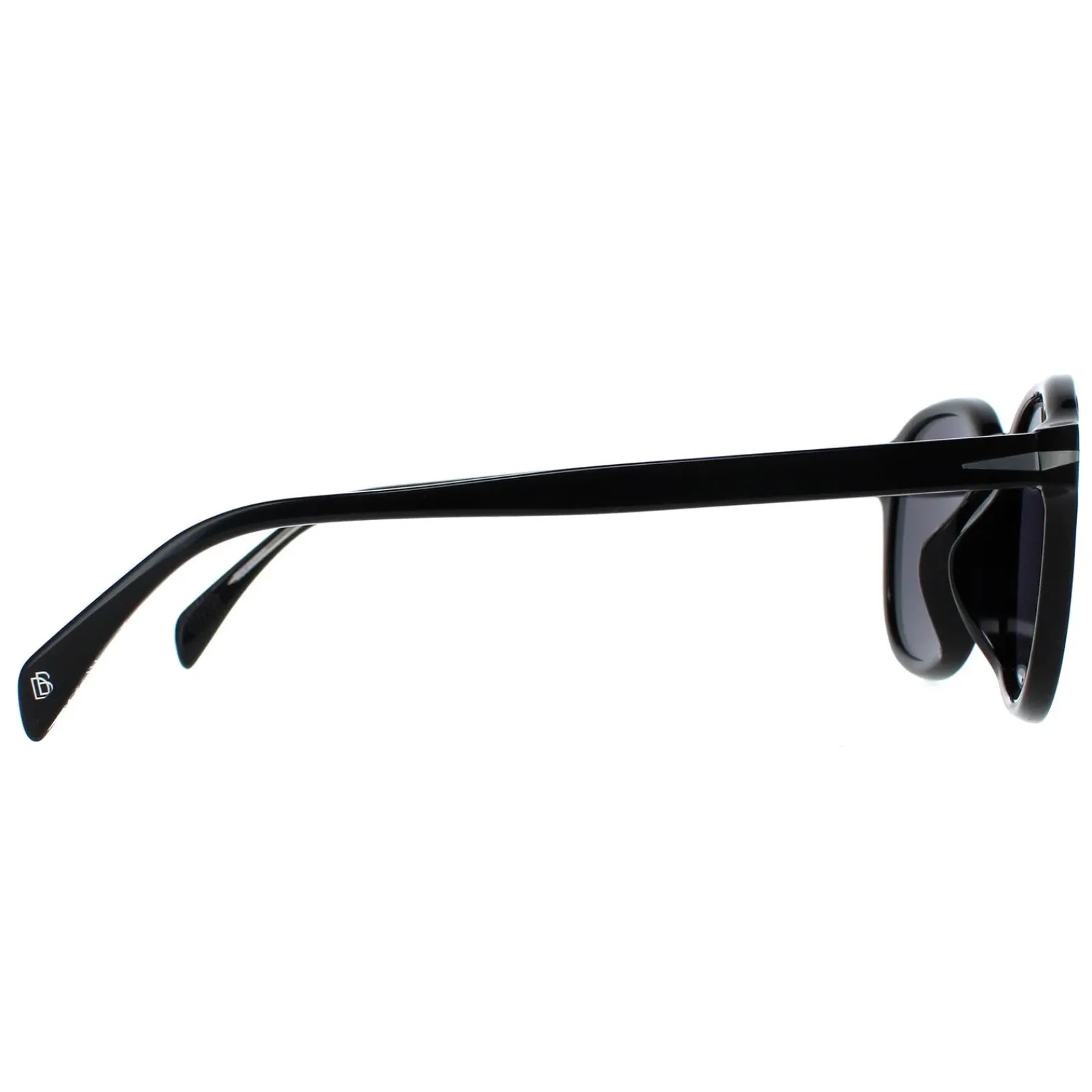 David Beckham Round^Sunglasses DB1011/F/S 807 M9 Black Grey Polarized