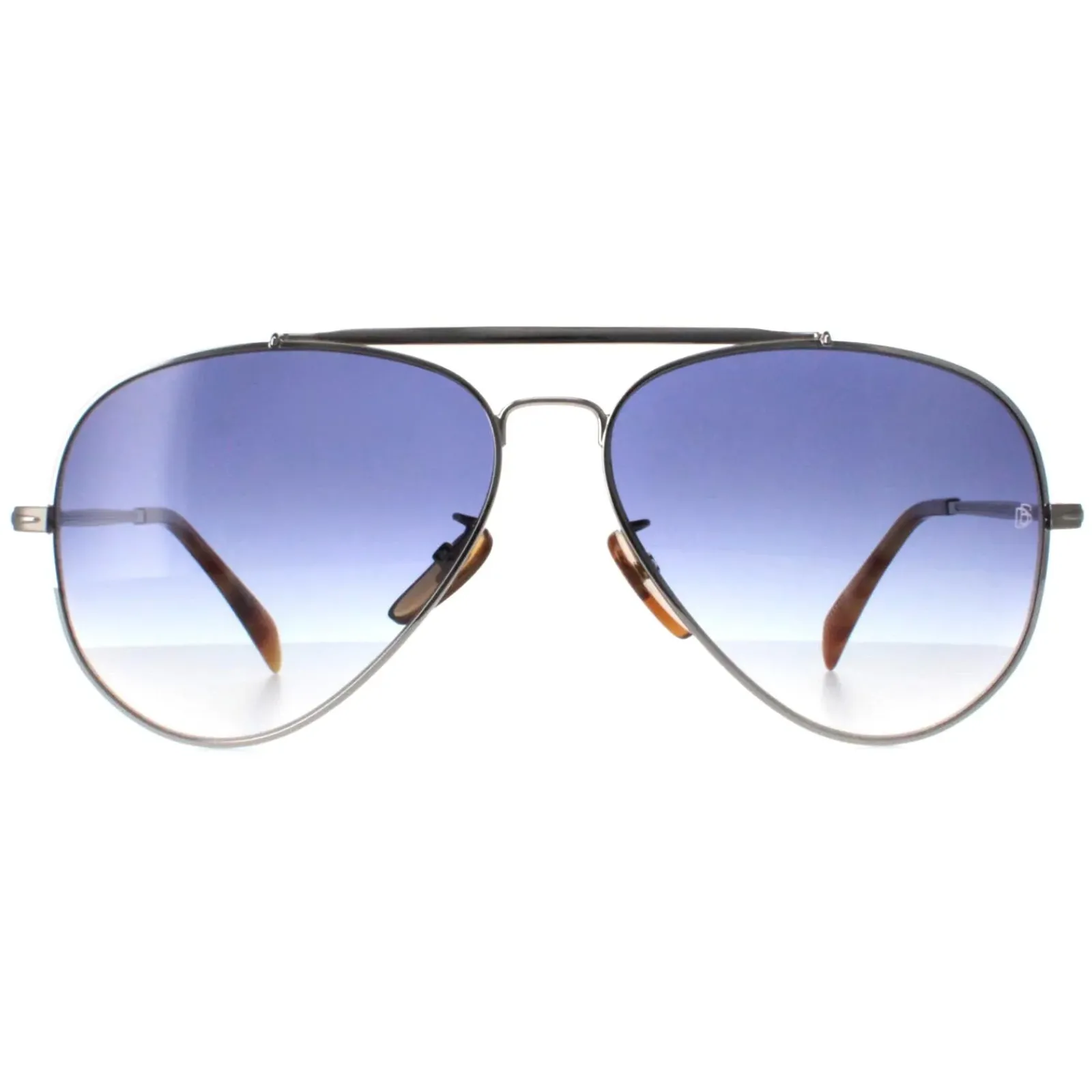 David Beckham Aviator^Sunglasses DB1004/S 010 08 Palladium Silver Blue Gradien