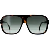 David Beckham Aviator^Sunglasses DB7008/S 086 9K Dark Havana Green Gradient