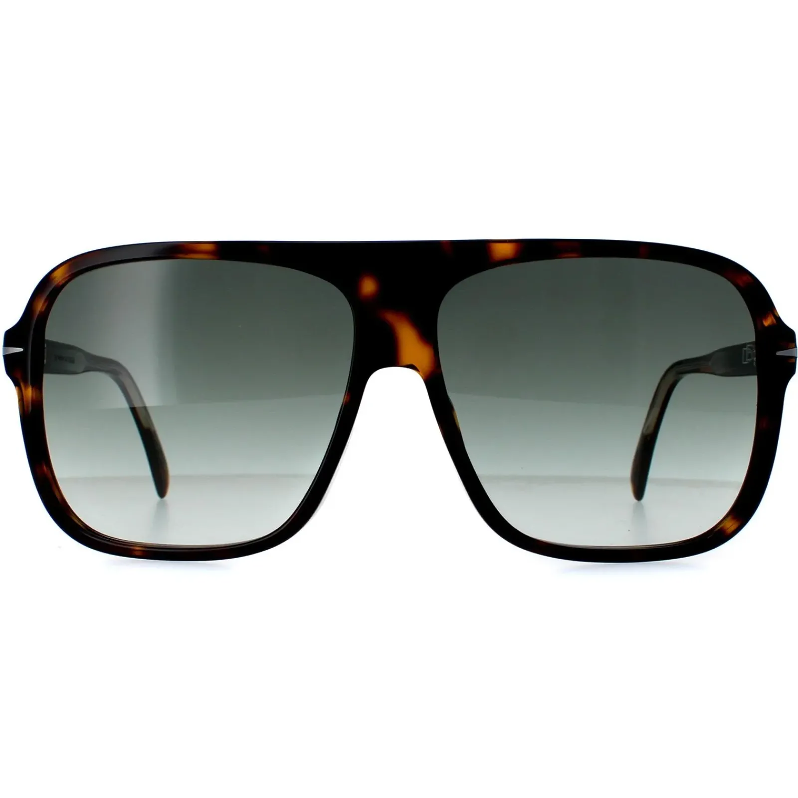 David Beckham Aviator^Sunglasses DB7008/S 086 9K Dark Havana Green Gradient