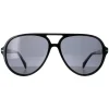 David Beckham Aviator^Sunglasses DB1091/S 807 M9 Shiny Black Dark Grey