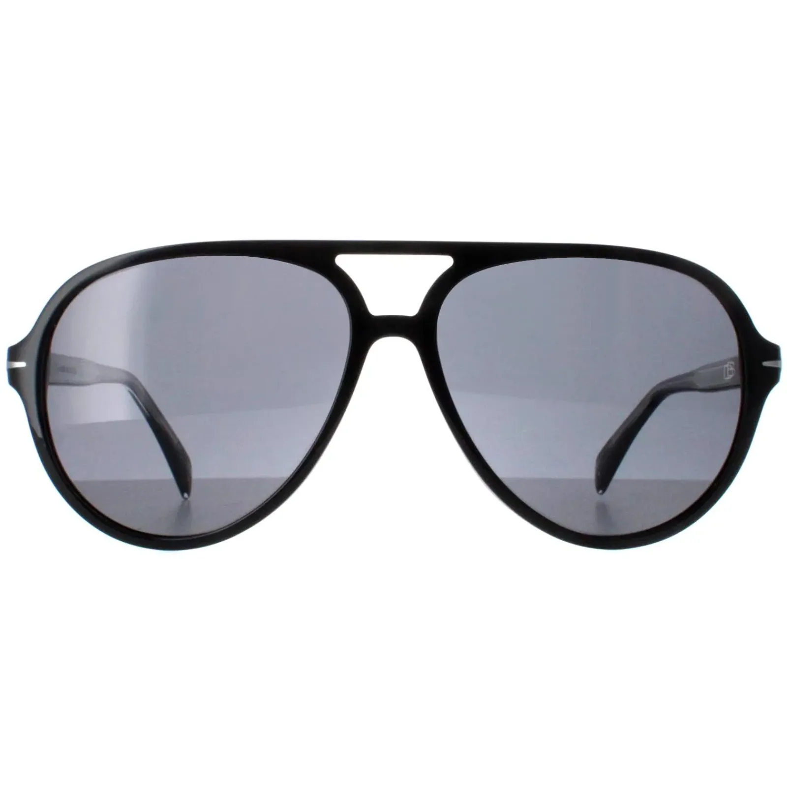 David Beckham Aviator^Sunglasses DB1091/S 807 M9 Shiny Black Dark Grey