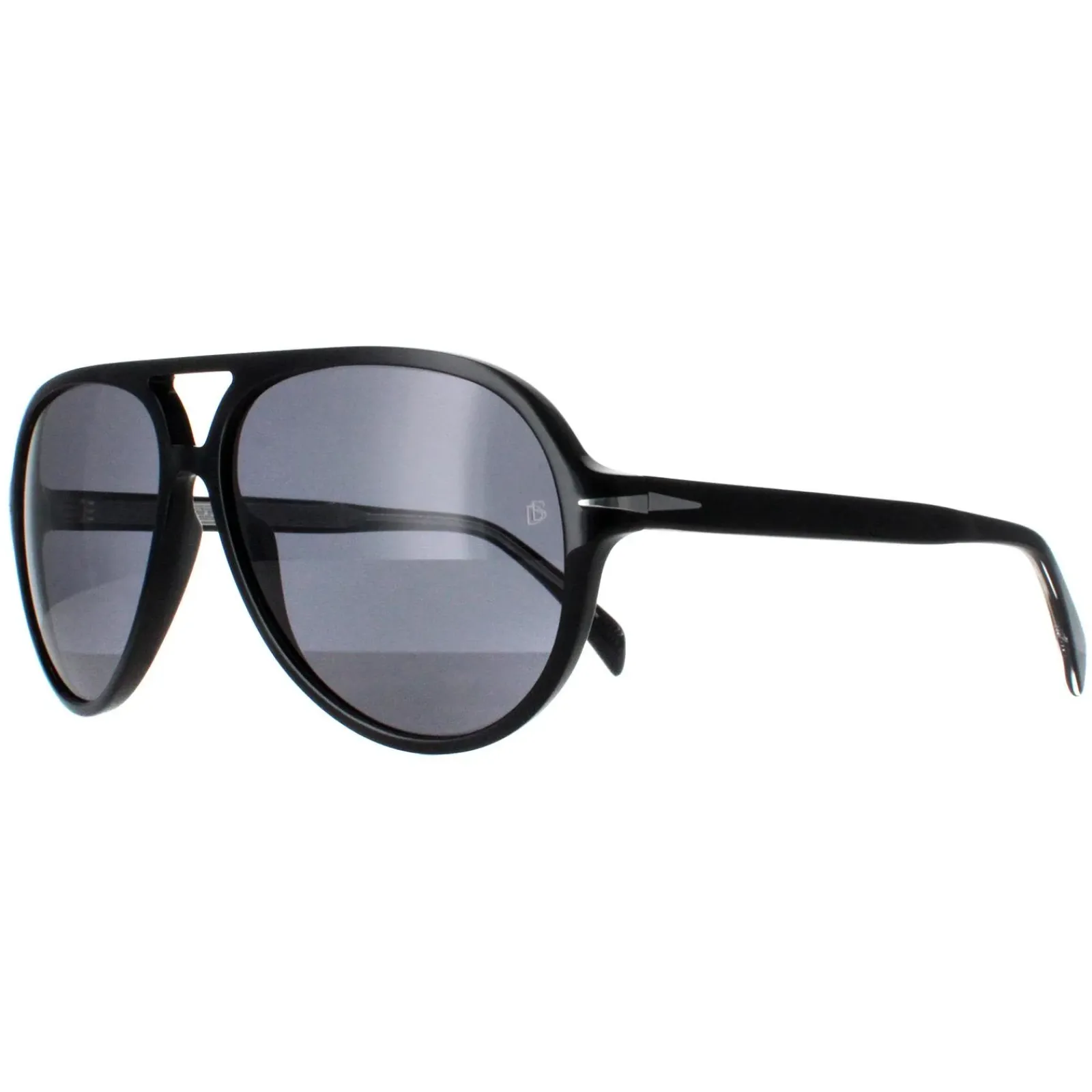David Beckham Aviator^Sunglasses DB1091/S 807 M9 Shiny Black Dark Grey