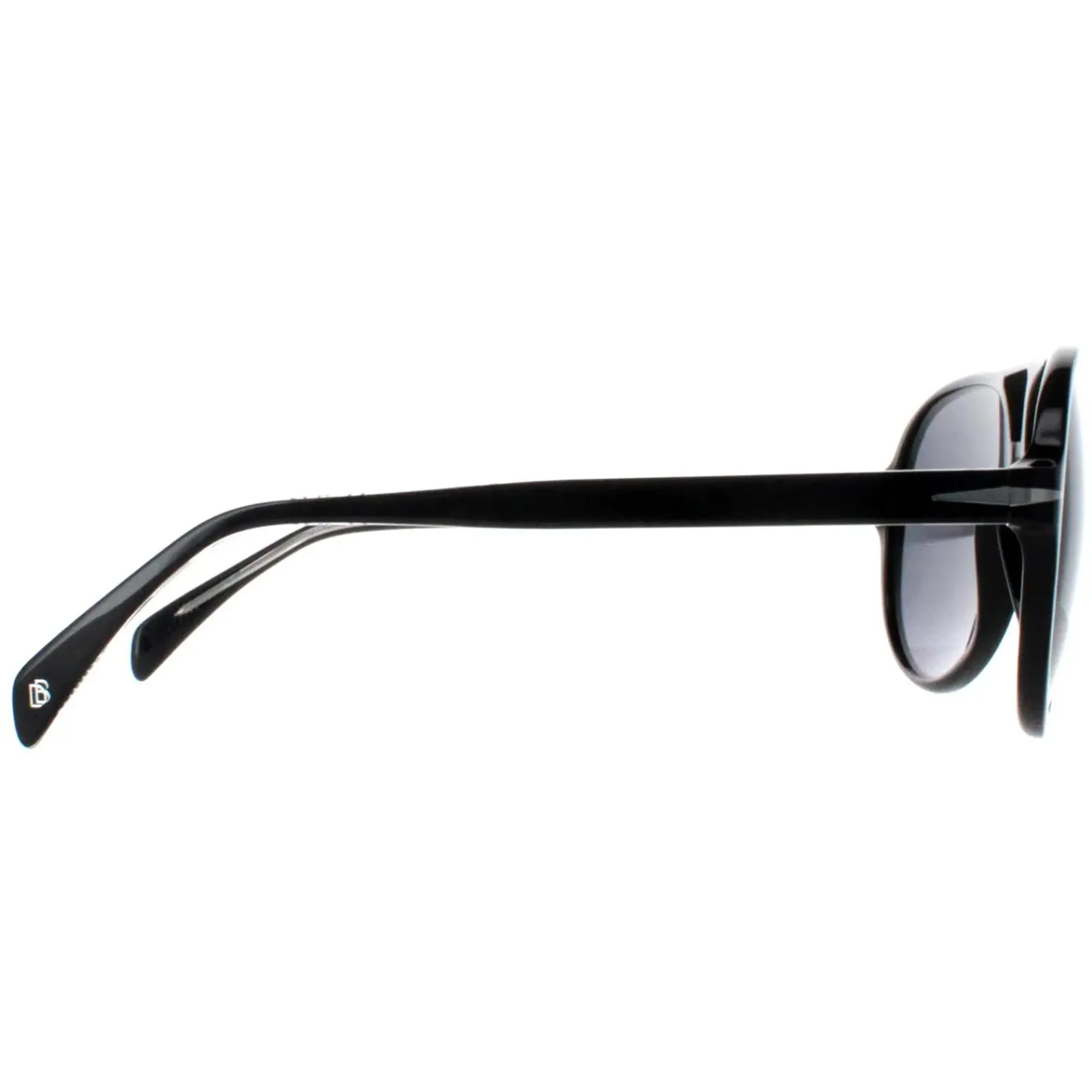 David Beckham Aviator^Sunglasses DB1091/S 807 M9 Shiny Black Dark Grey